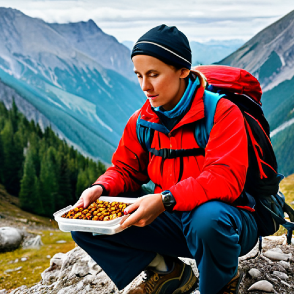 **
"A hiker, fully clothed in appropriate outdoor gear, carefully packing a lightweight backpack with food supplies like nuts, dried fruits, and dehydrated meals in a scenic mountain setting, safe for work, perfect anatomy, natural proportions, family-friendly, professional photography, well-formed hands, proper finger count, natural pose, modest clothing, appropriate content."
**