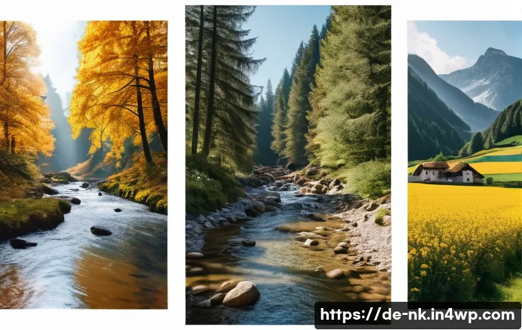 초보자를 위한 오프그리드 여행 코스 추천 - Here are three detailed image prompts in English, designed for an image generation AI, based on the ...