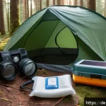 Home 22 자연 탐험과 오프그리드 여행의 조화 - A rugged German offgrid campsite in the Bavarian Forest featuring a lightweight, waterproof tent pit...